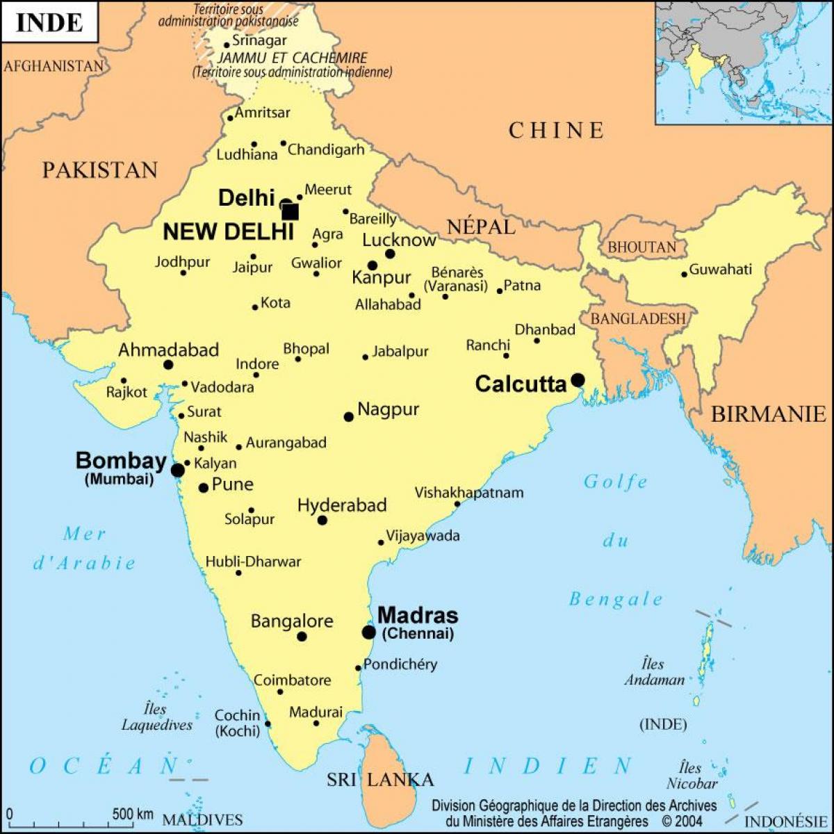 mapa de Bombaim, índia
