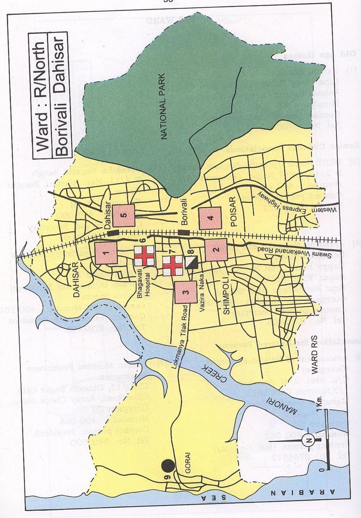 mapa de Dahisar Mumbai