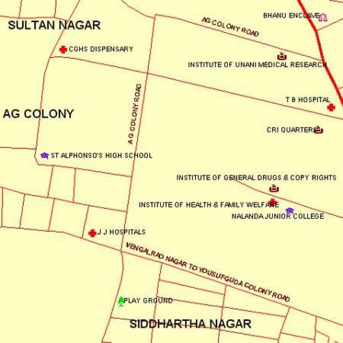 JJ, Hospital de Mumbai mapa
