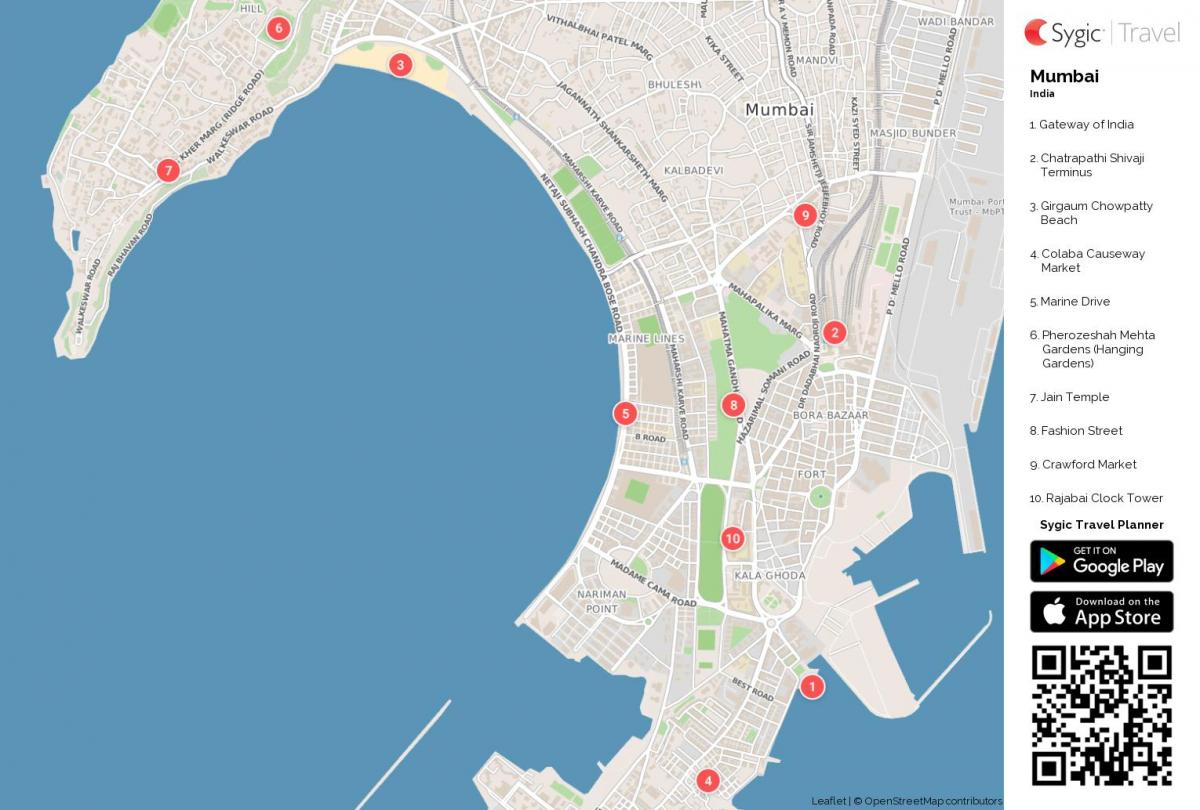 Mumbai atrações mapa