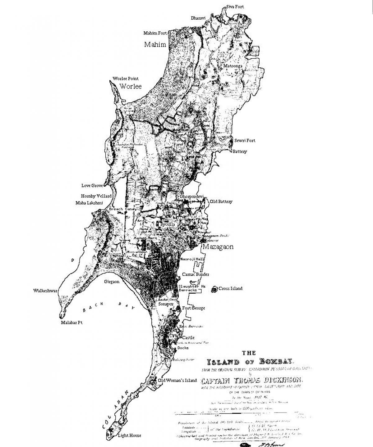 mapa de Mumbai ilha