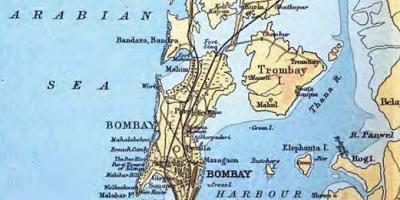 Velho mapa de Bombaim