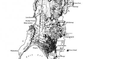 Mapa de Mumbai ilha