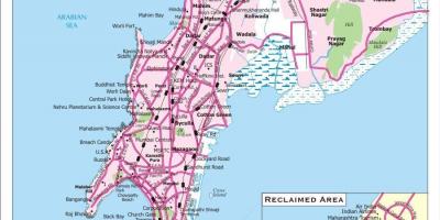 Mapa de estradas de Mumbai, cidade