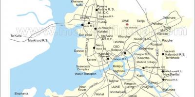 Mapa de nova Mumbai
