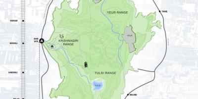 Mapa do parque nacional sanjay gandhi