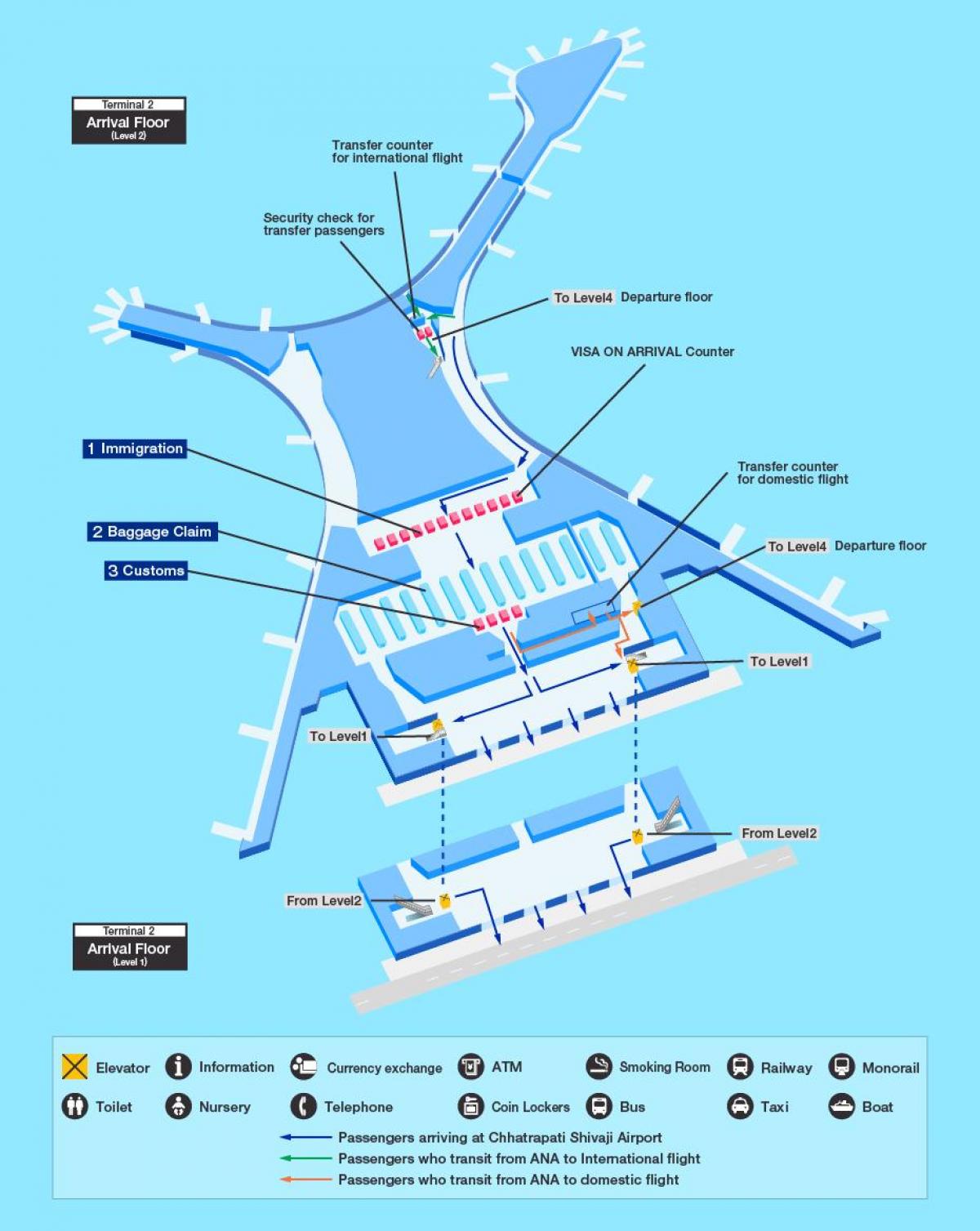 mapa do aeroporto internacional de Mumbai