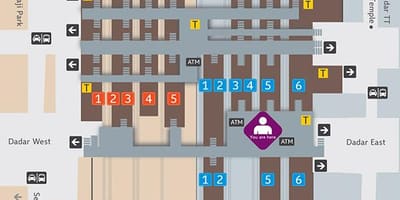 Dadar plataforma de estação mapa