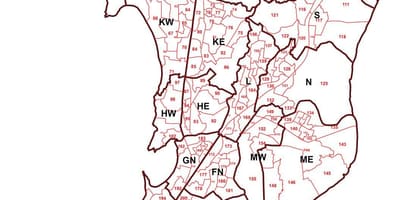 Mumbai área do mapa sábio