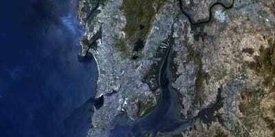 Mapa de satélite de Mumbai